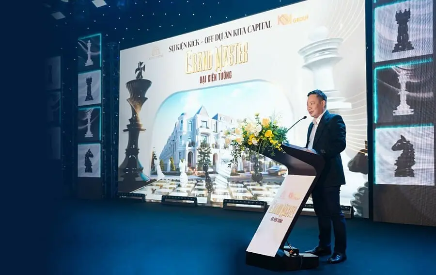 Ông Nguyễn Duy Kiên - Nhà sáng lập KITA Group phát biểu tại sự kiện ra mắt Kita Capital.