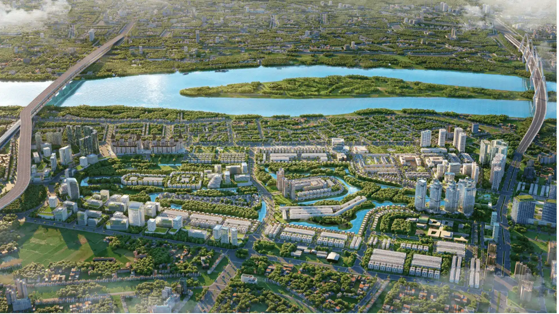 Phối cảnh khu đô thị Ciputra tại Tây Hồ Tây.