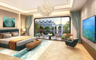 Phối cảnh thiết kế bên trong căn biệt thự.