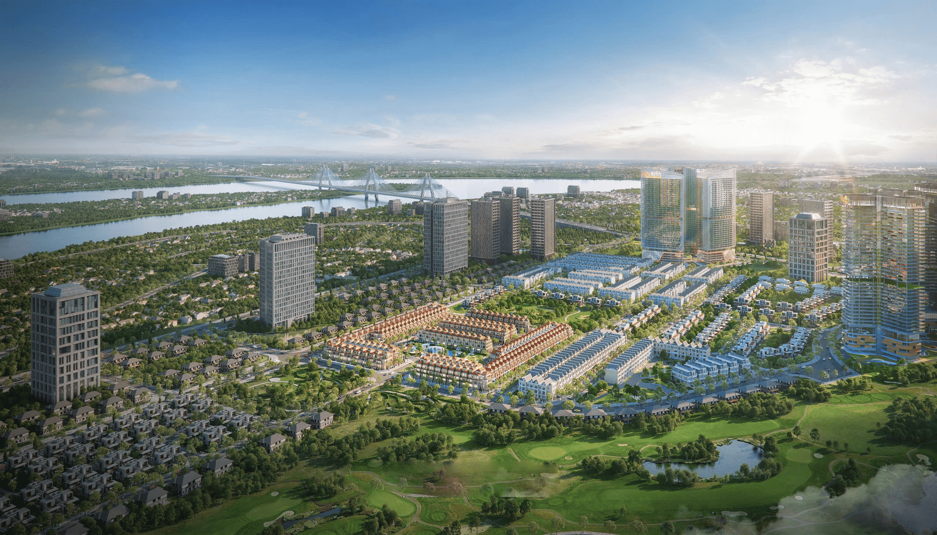 Kiến trúc tại dự án GIA by KITA Group nổi bật với hình khối tinh tế, kết hợp hài hòa cùng cảnh quan xanh mát, khẳng định vị thế chủ nhân và tiềm năng tăng giá trị bền vững.