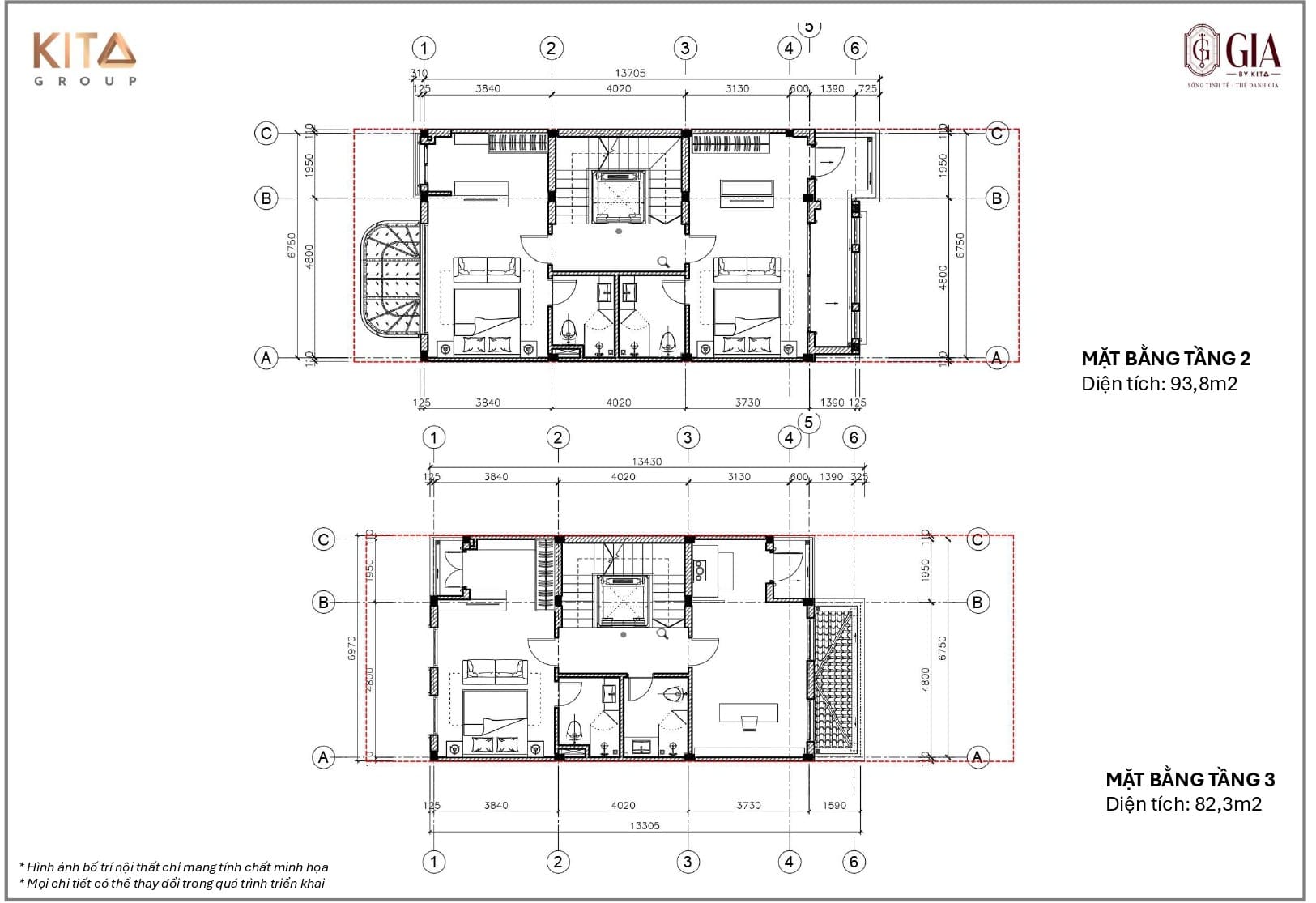 Layout tầng 2 và 3 mẫu nhà BT2E – 140m2 GIA by KITA Group bố trí phòng khách liền kề bếp ăn rộng mở, đón trọn ánh sáng tự nhiên và gió trời, tạo cảm giác ấm cúng, sang trọng cho toàn bộ ngôi nhà. Layout tầng 2 và 3 mẫu nhà BT2E - 140m2 GIA by KITA Group bố trí phòng khách liền kề bếp ăn rộng mở, đón trọn ánh sáng tự nhiên và gió trời, tạo cảm giác ấm cúng, sang trọng cho toàn bộ ngôi nhà.